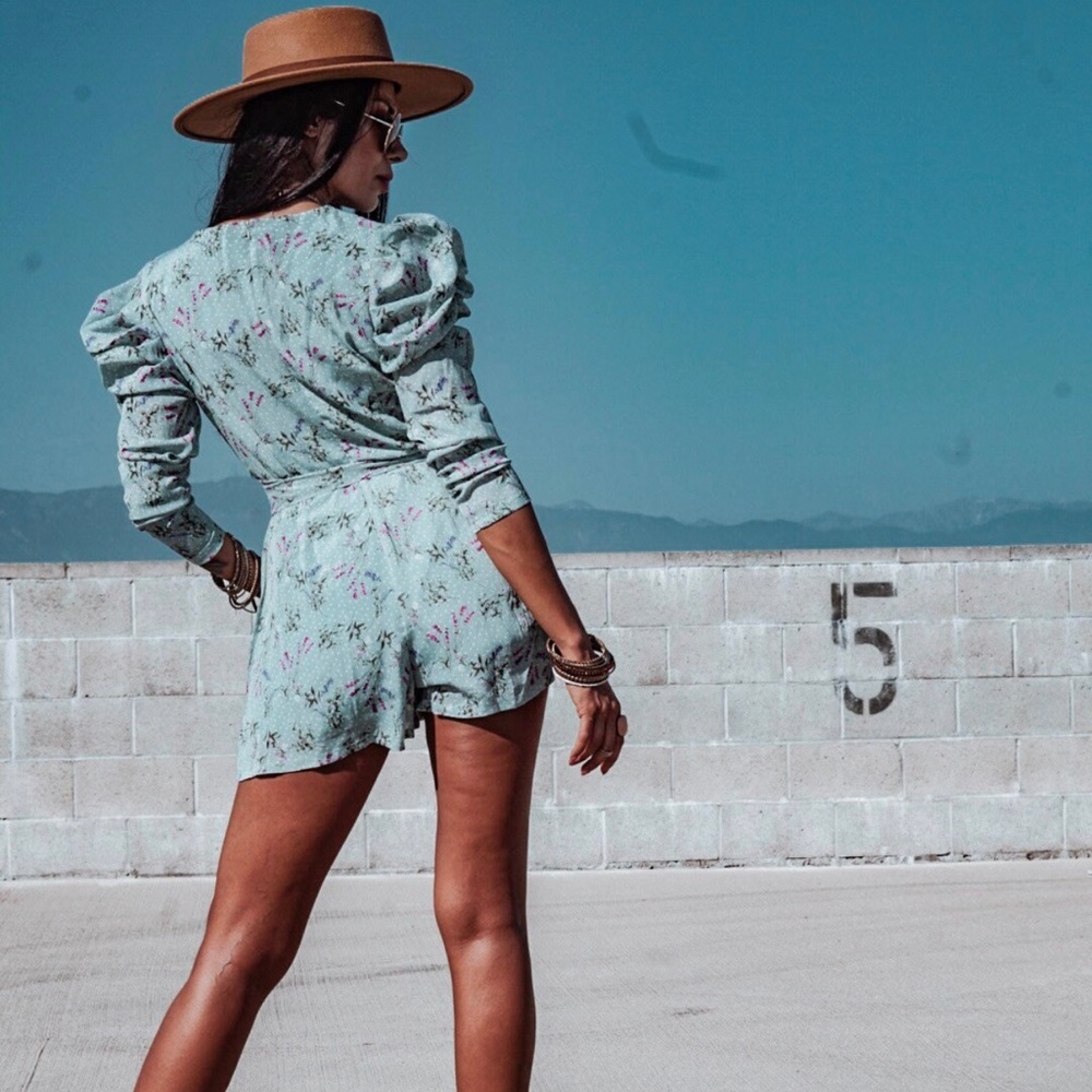 Floral Ruffle Coachella Romper - Picture 2 of 10